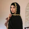 Shinny Lace Chiffon Hijab Scarf Women Muslim Hijabs Shawl Premium Long Wraps Headband Bandanas Scarves Bufanda Foulard Muffler