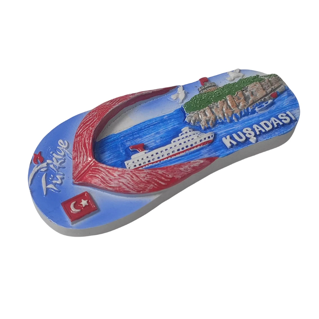 Kusadasi Turkey 3D Fridge Magnet Souvenir Gift Resin Handmade Kusadas Refrigerator Magnet Home Decoration Collection
