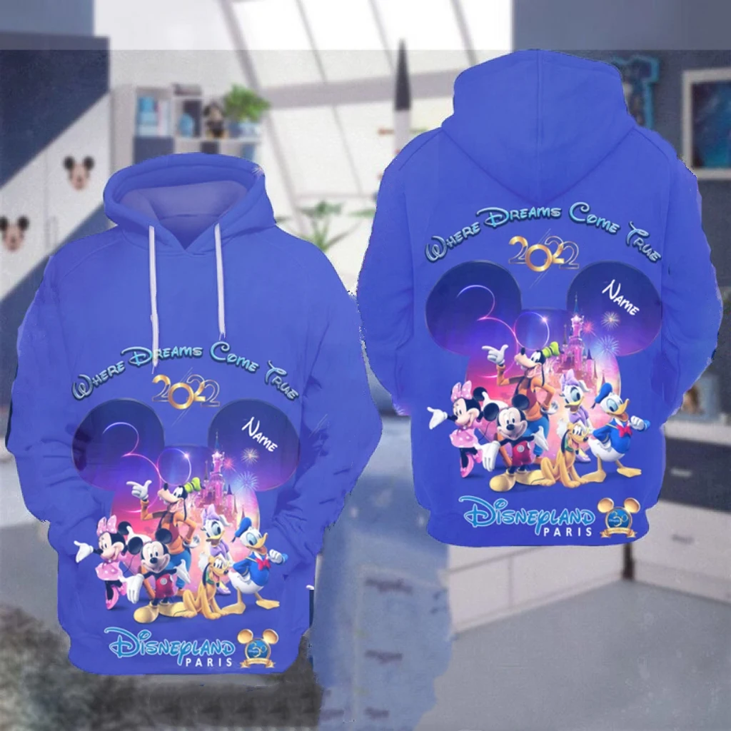 

Disneyland Paris 30th Anniversary 3D Hoodie Fashion Zip Hoodie#003