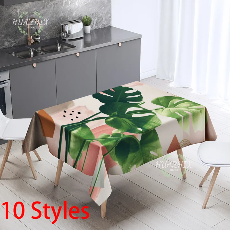 

Banana Leaf Tablecloth Tropical Plants Print Living Room Kitchen Dinning Wedding Decoration Table Cover Rectangular Table Cloth