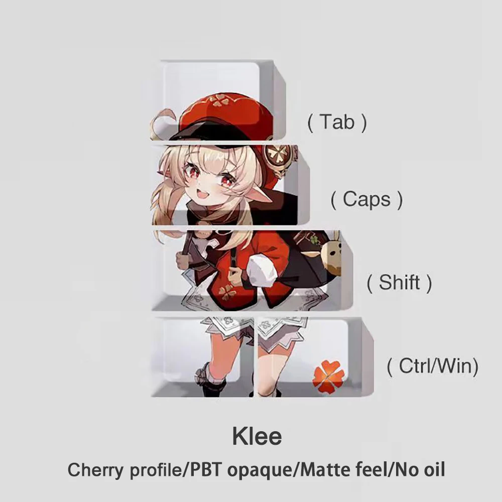 Cherry Perfil Keycaps, UTAO, YAE-MIKO, Teclado Mecânico XIAO, 5 Pcs