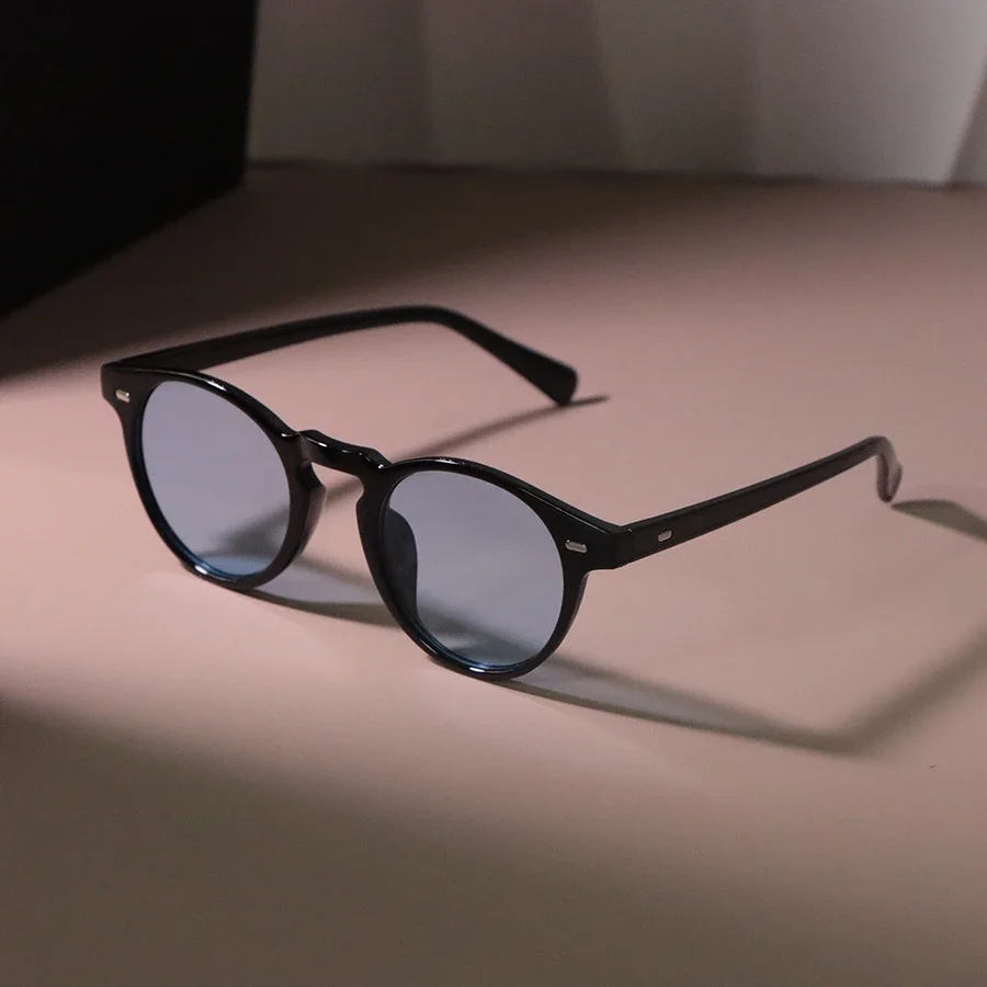 Vintage Runde Sonnenbrille für Damen und Herren, Modische Retro-Sonnenbrille, Designer-Outdoor-Spiegelbrille für Reisen, Oculos De Sol – Detail 1