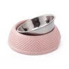 Stainless Steel Pet Feeding Bowl Non-slip Durable Pet Tableware Washable Dog Food Water Dish Cat Bowls With Heart-Shaped Pattern 6