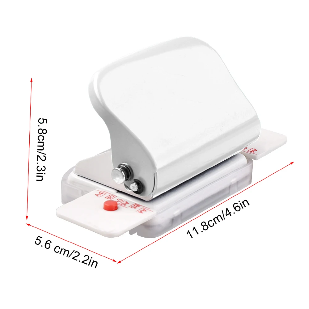 Bucatrice 6 Fori Regolabile Per A4, A5, A6 - Con Scala Di Posizionamento E Raccoglitore Trucioli - Foto 2