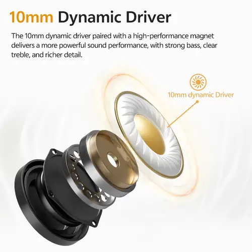QCY Buds TWS Wireless Bluetooth 5.3 Earbud 10mm Dynamic Driver AI Wind Noise Reduction Earphone 68ms Low Latency 35Hrs Headphone - Image 3