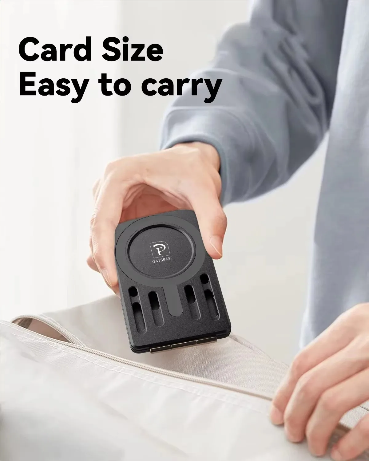 Eary Metal Tri-fold Phone Holder Mount For Desktop Super Magsafe Stand  Adjustable Foldable Universal For IPhone Samsung Xiaomi