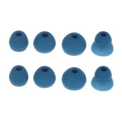 Premium Silicone Earbud Tips - Multi - Size Comfort Fit (4 Pairs) (Navy Blue)