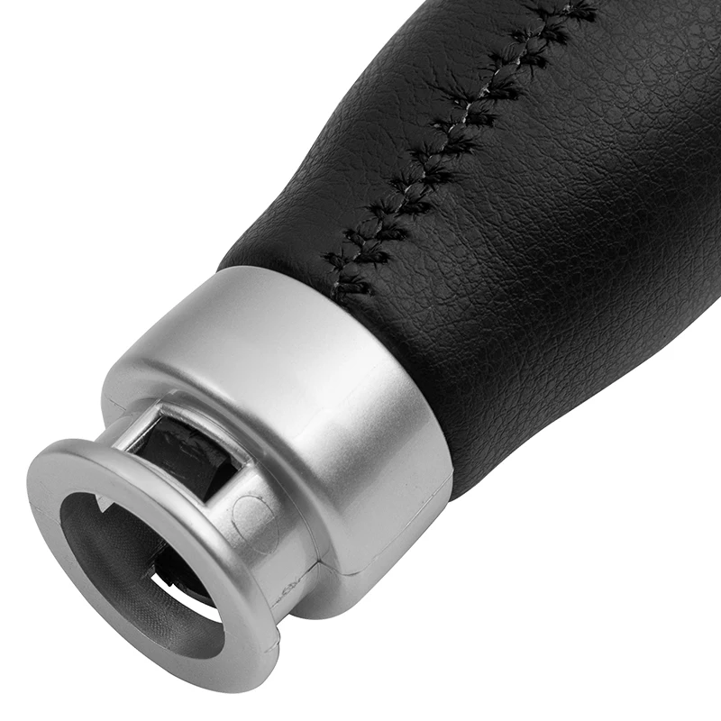 Real Leather Gear Shift Knob For Honda Accord VIII (2008-2014) - 6 Speed Black Leather & ABS Knob