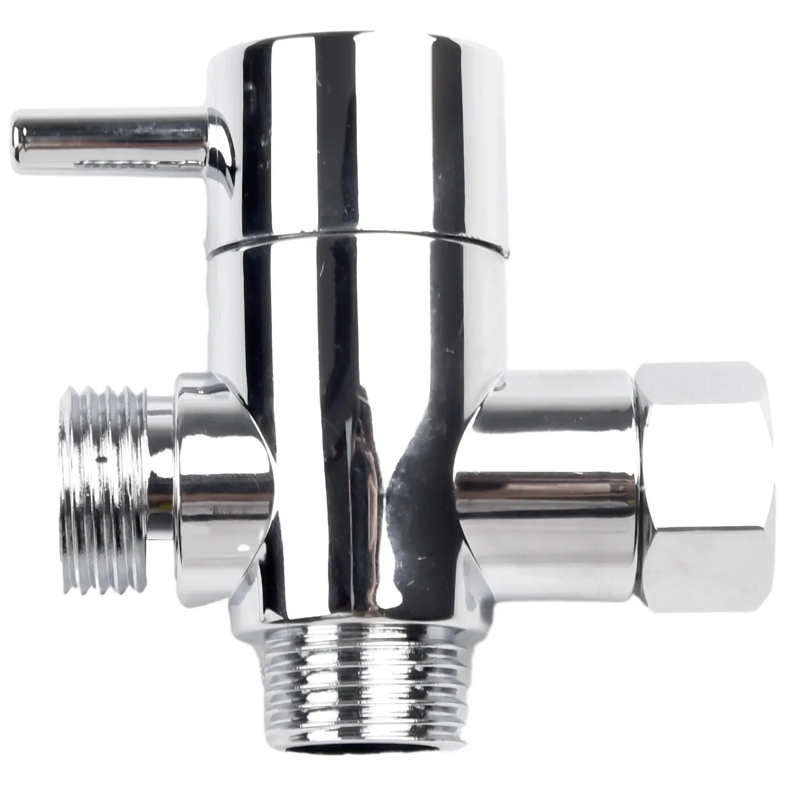 3 Way T-adapter Brass G1/2 Inch Tee Connector With Shut Off Valve Shower Diverter For Bath Toilet Bidet Sprayer Shower Head