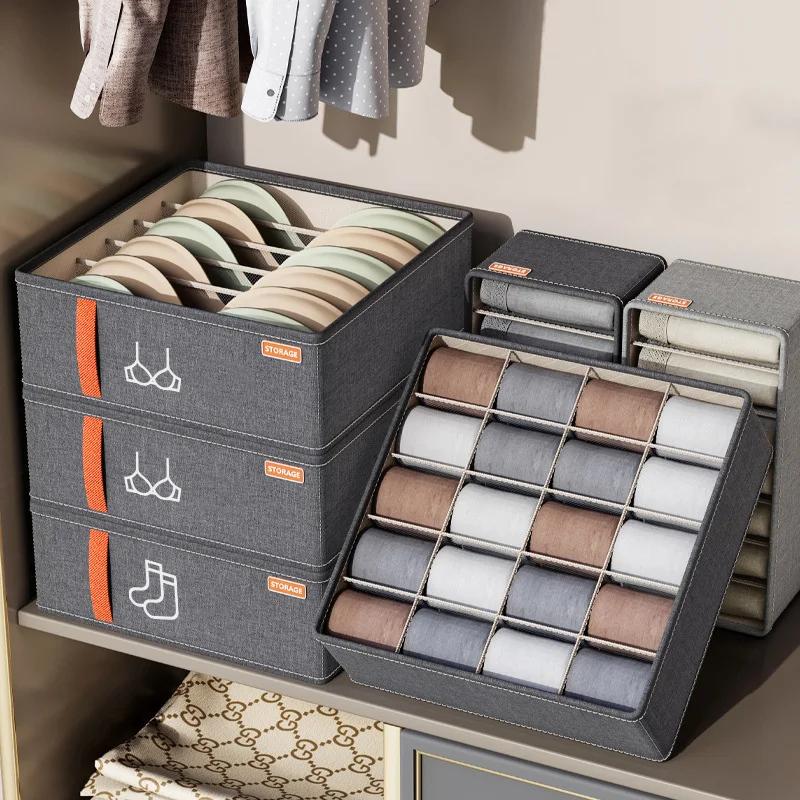 

Clothing Storage Box For Underwear Socks Underpants Bras Dormitory Household Wardrobe Classification Cabinet Drawer Organizer