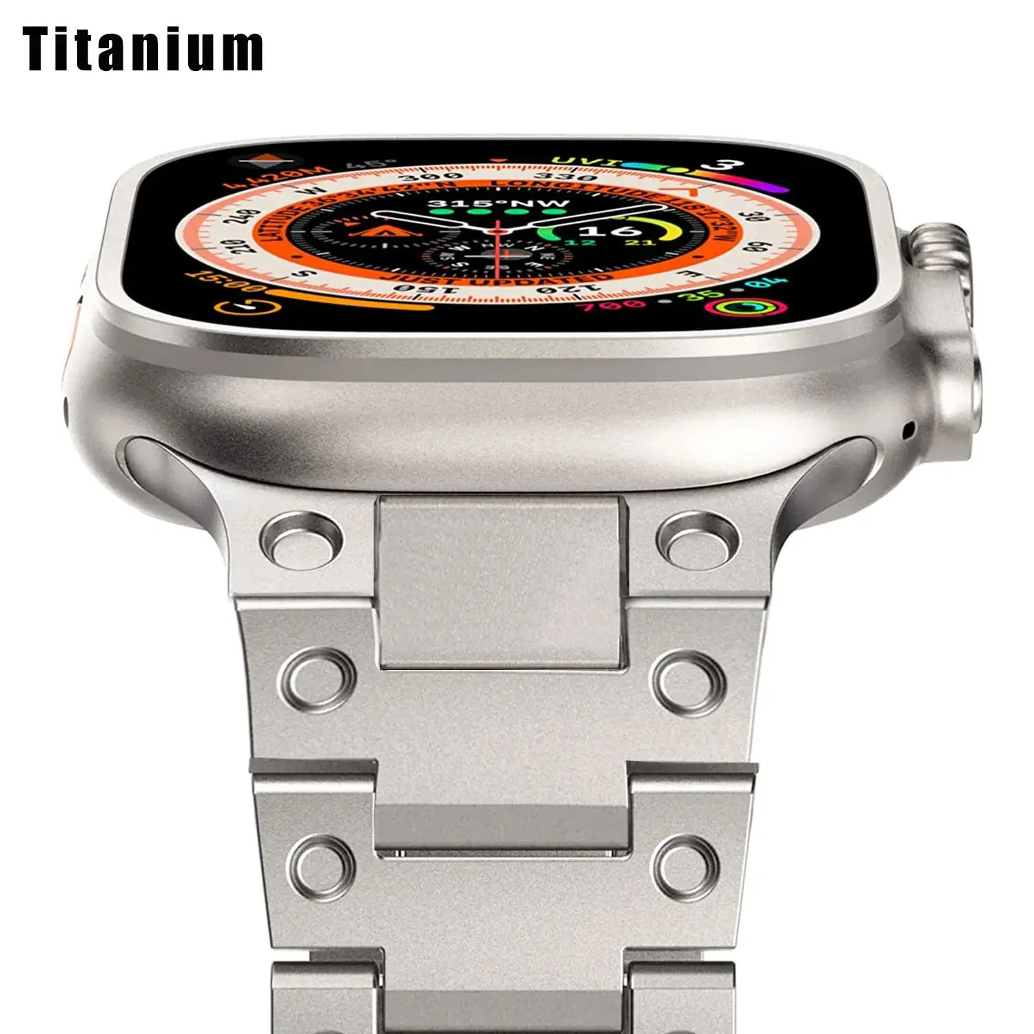 

Ремешок титановый для Apple Watch band 44 мм 45 мм 49 мм 40 мм 41 мм 44 45 мм, браслет для iWatch Series 9 8 7 6 5 3 SE UItra 2,