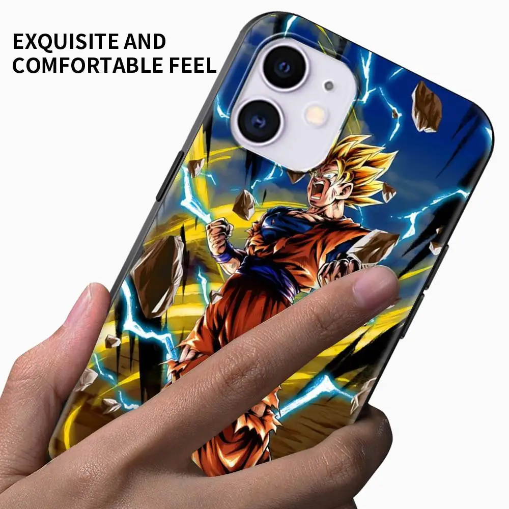 cool iphone 12 pro max cases Anime Dragon Ball Funda Case For Apple iPhone 13 11 12 Pro 7 XR X XS X Max 8 6 6S Plus 5 5S SE 2022 Phone Coque Black Soft Capas iphone 12 pro max silicone case