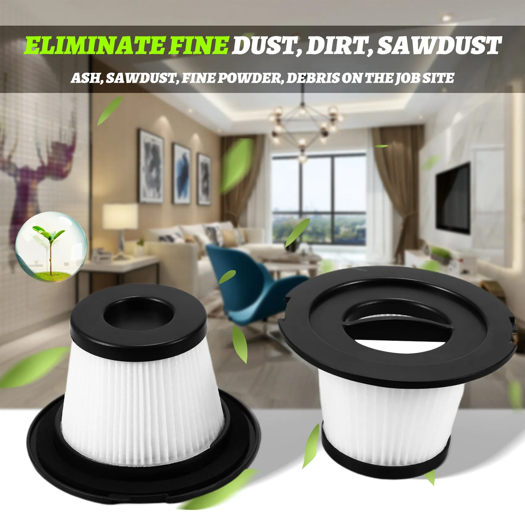 4 Set Replacement Filters Strainer Screen for Moosoo K17 Cordless Vacuum Cleaner Replace Filter