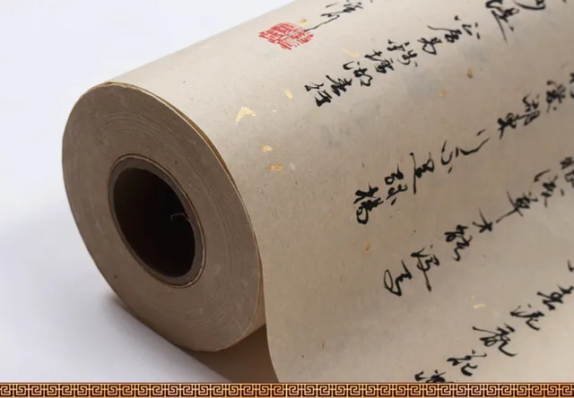 Chinese Sandalwood Bark Rice Paper 100m Rolling Calligraphy Painting Half  Ripe Xuan Paper Plants Fiber Papier Papel Para Dibujar