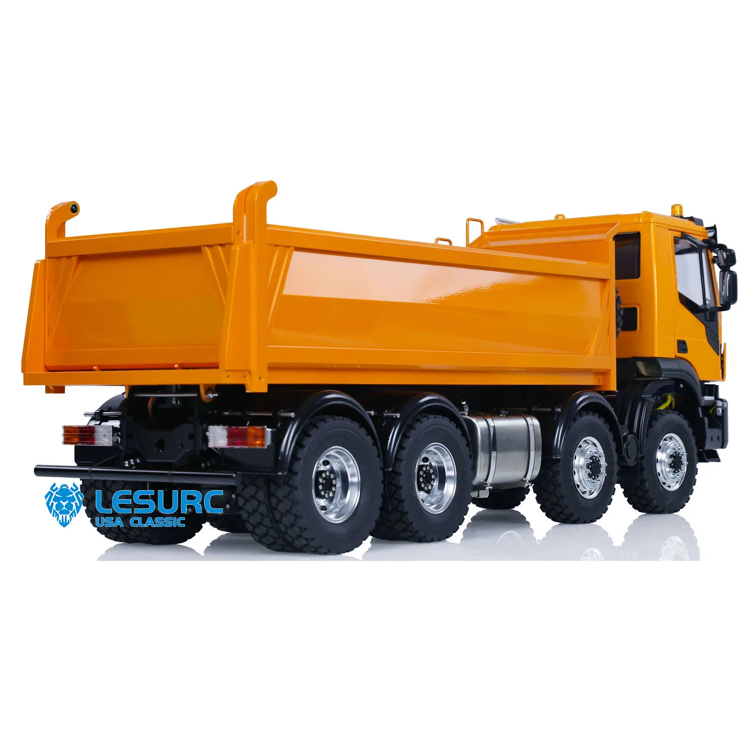 Toys 8X8 LESU 1/14 RC Hydraulic Dump Truck Cars Light Sound Systems Remote Control Tipper Dumper Painted Gift for Boys THZH1711 5