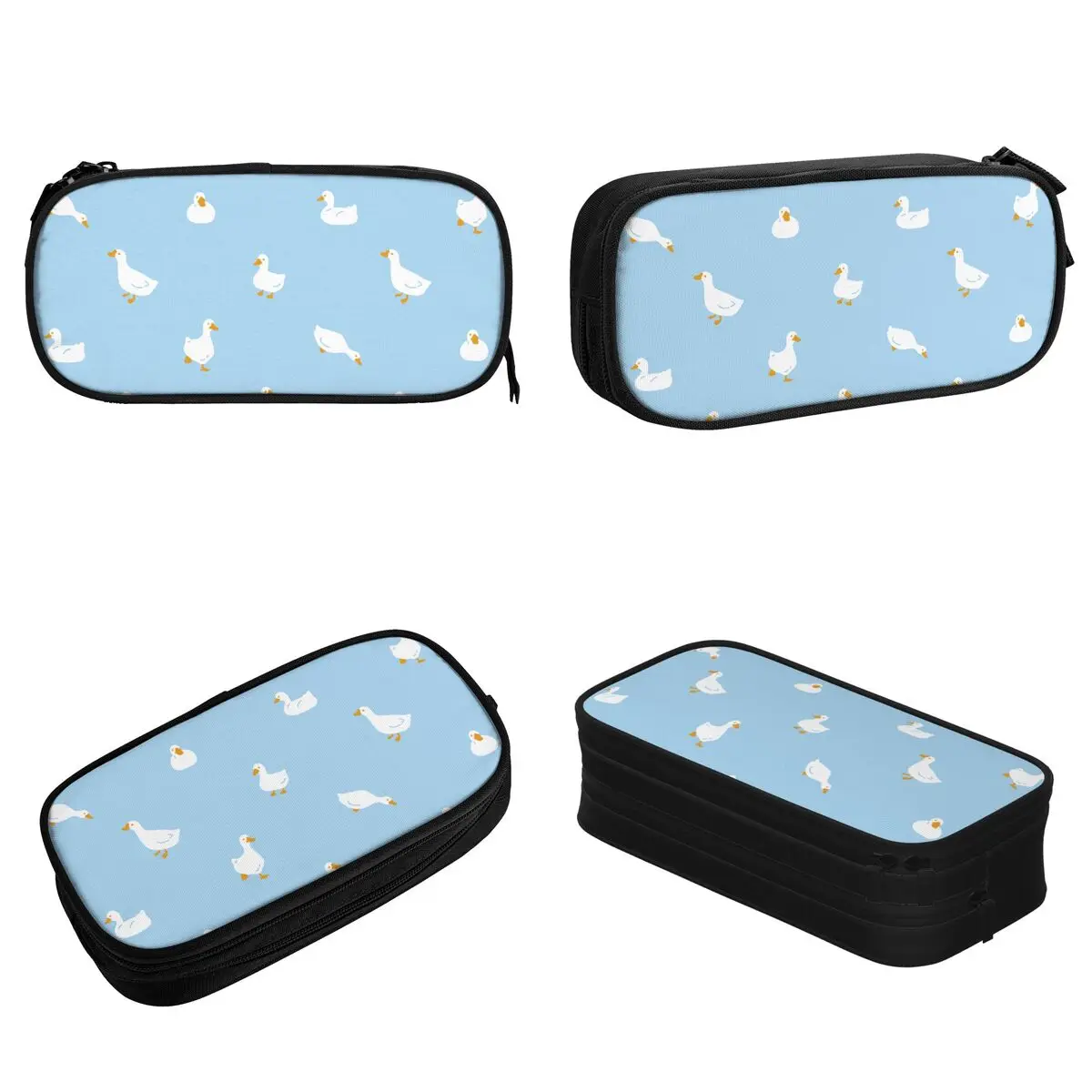 Cartoon Duck Goose Rubber Duck Shower Pencil Case Creative Pen Holder Bags Girls Boys Large School Supplies Gifts Pencilcases