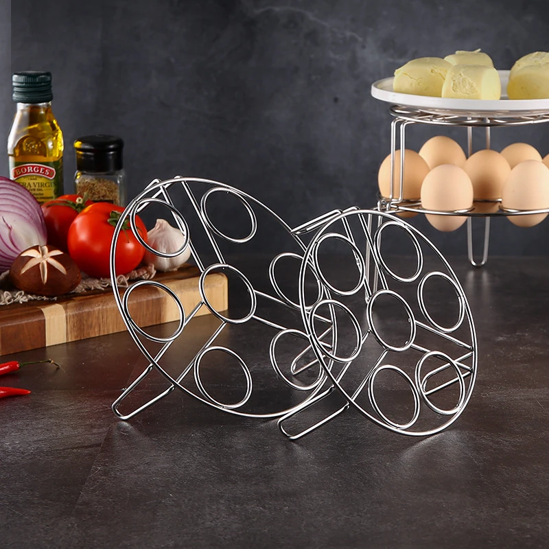 Stainless Steel Stackable Egg Steamer Rack Double-Layer Steaming Grid Stand  Tray for Air Fryer Pressure Cooker Kitchen Utensils - AliExpress