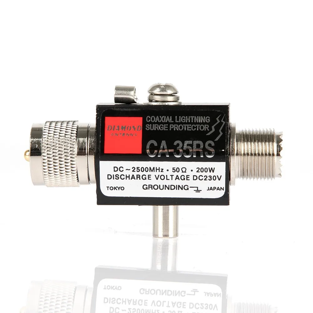 UHF Male to UHF Female CA-35RS 50ohm 400W DC-2500MHz DC230V Radio Repeater Coaxial Anti-Lightning Antenna Surge Protector