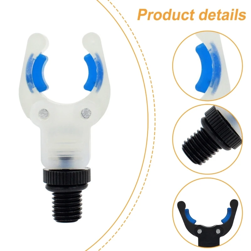 4Pcs Fishing Rod Holder Head With Silicone Gaskets Fishing Rod Bracket Fishing Grippers Grip Head Holder for Carp