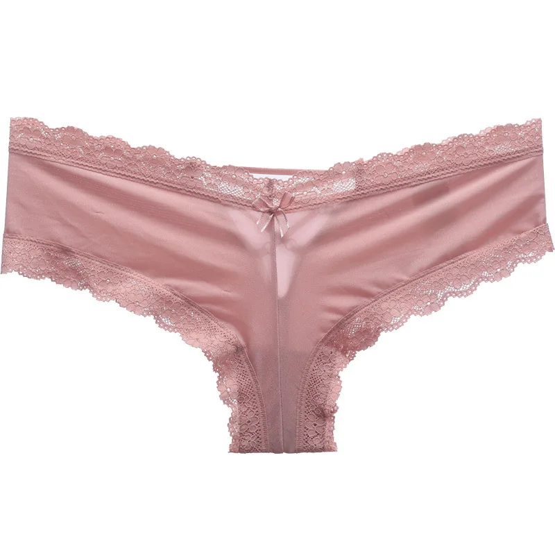 Lace Yoga Shorts Women Low-Waist Thongs Underwear Sexy Women Comfortable Seamless Triangle Panties