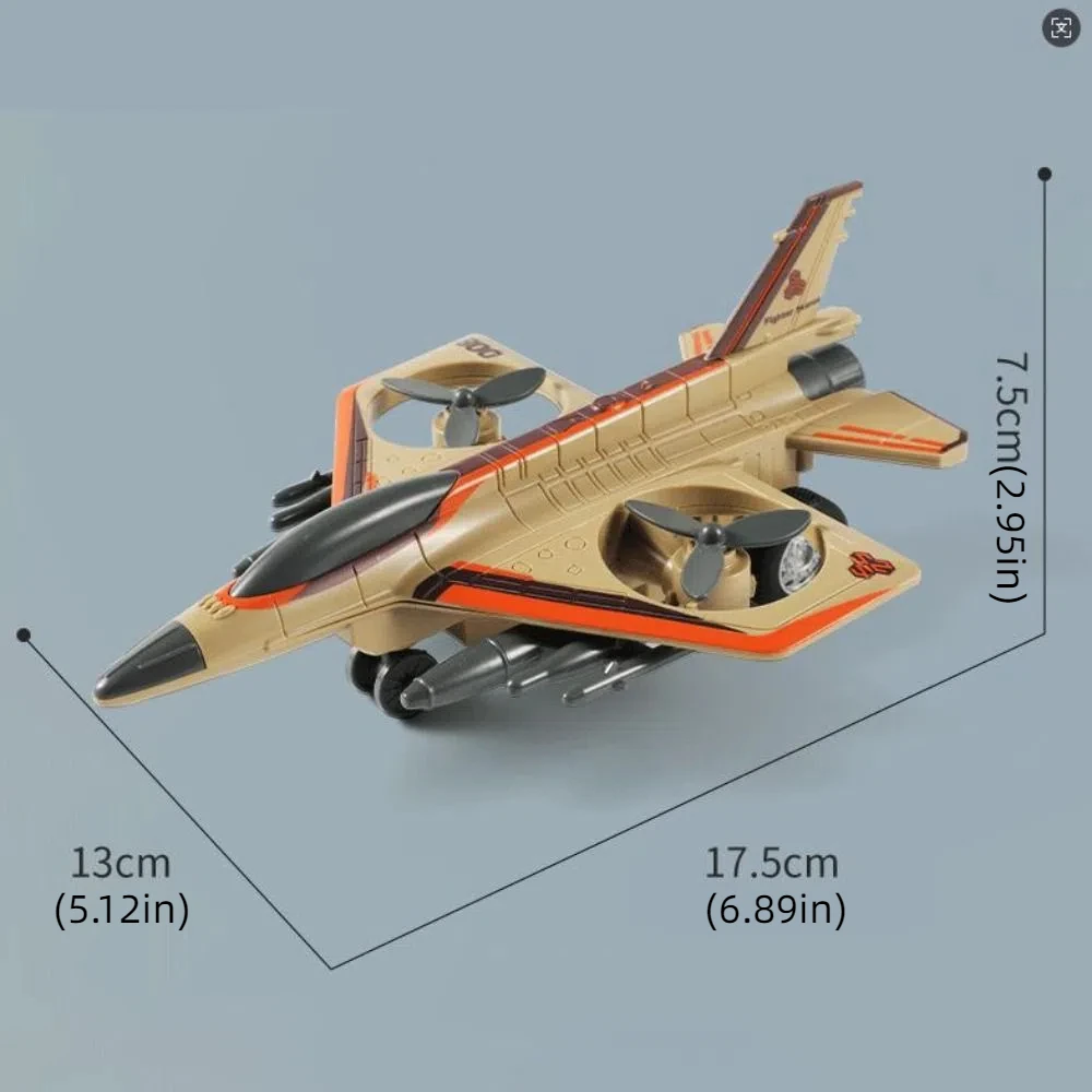 Fighter Jets Simulation Aircraft Toy Educational Learning Friction Powered Aircraft Toy Creative Inertial Inertial Fighter Toy