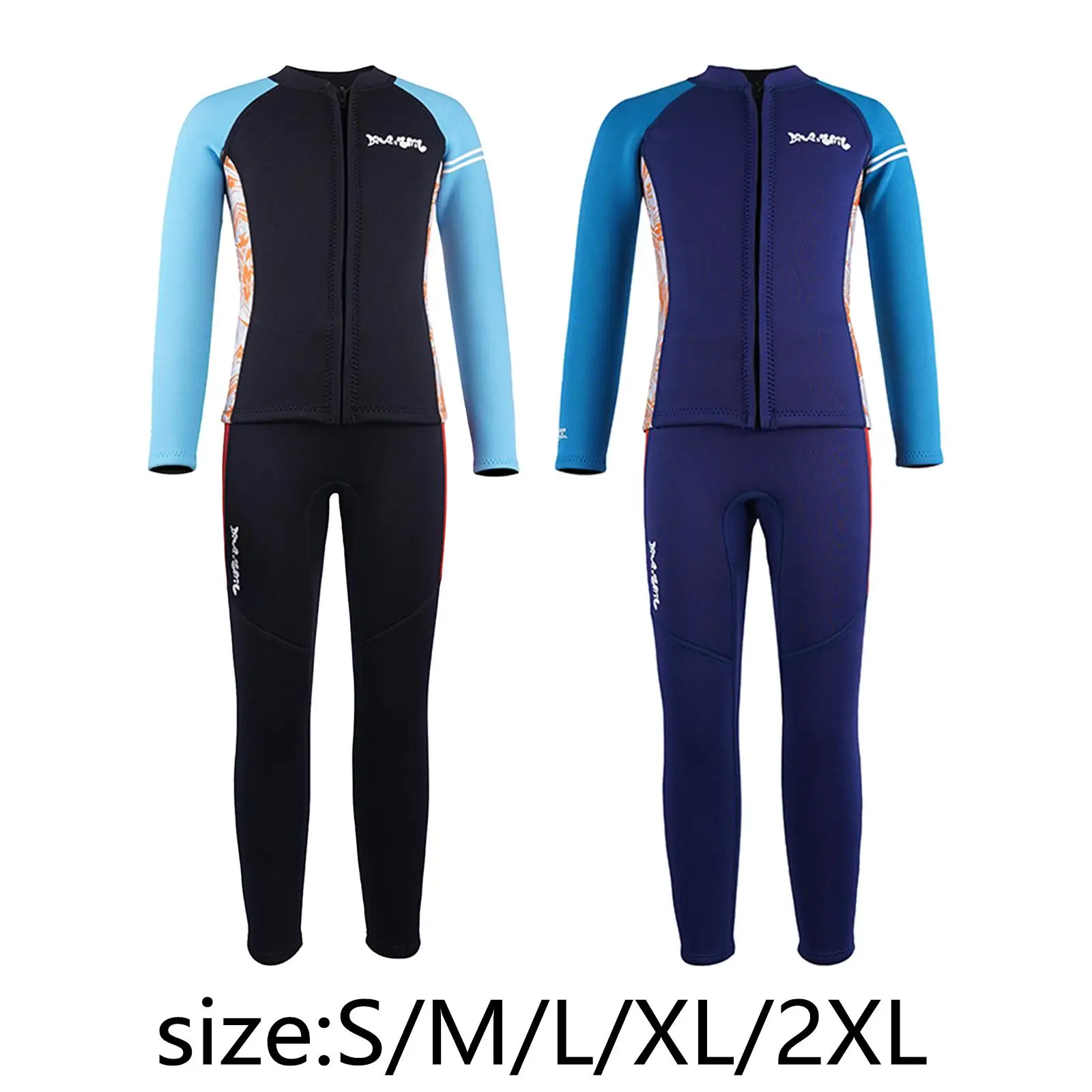 

Split Wetsuit Kids Thermal Diving Suit 2.5mm Neoprene Nylon Lightweight