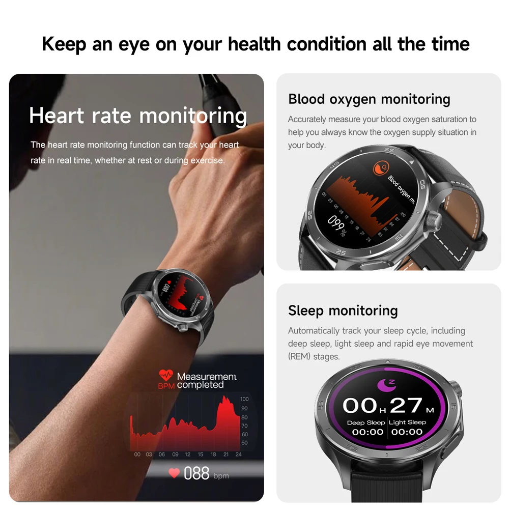 For OPPO Watch X2 GPS Sport Smart Watch Men 360*360 HD Screen Compass Altitude Fitness Tracker Heart rate BT Call Man Smartwatch - Image 3