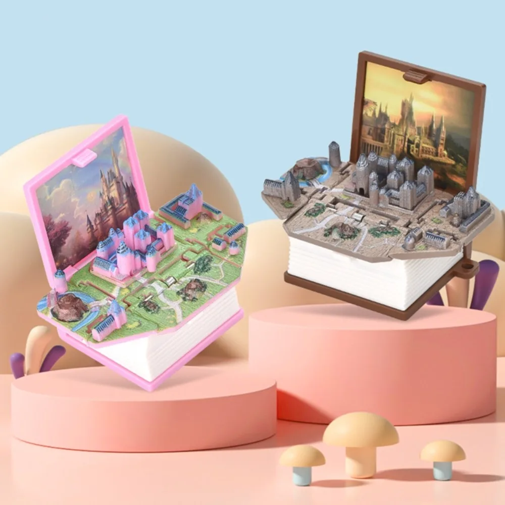 3D 미니 스테레오 캐슬 북 키체인 장난감, 불안 스트레스 해소, 감각 장난감, 생일 선물, 배낭 키체인