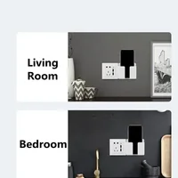 Wall Mount Phone Holder White Punch Free Wall Mobile Phones Charging Stand Lazy Sticky Remote Control Storage Box 4