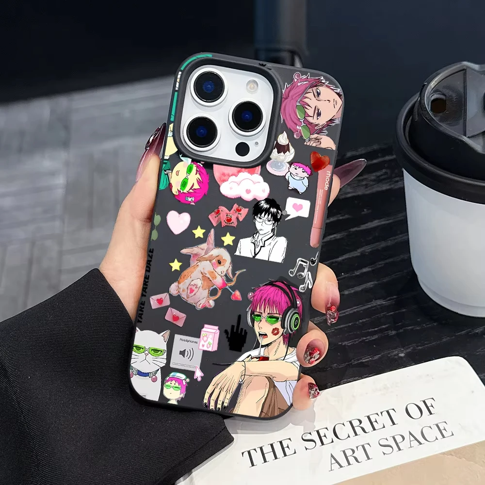 Luxury Shockproof Silicone Anime Phone Case – Saiki K. Kusuo Design