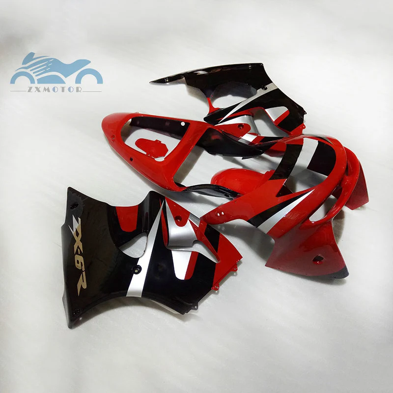 

Motorcycle fairings kit for KAWASAKI Ninja ZX6R 1998 1999 ABS plastic sports fairing set ZX 6R ZX636 98 99 red black body parts