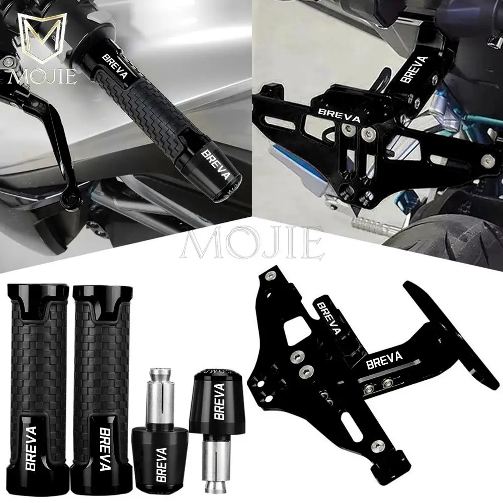 Supporto Targa Staffa Manopole Estremità Per Moto Guzzi Breva 750 850 1100 1200 V750 V850 V1100 V1200 Ie Abs Sport 2003-2024