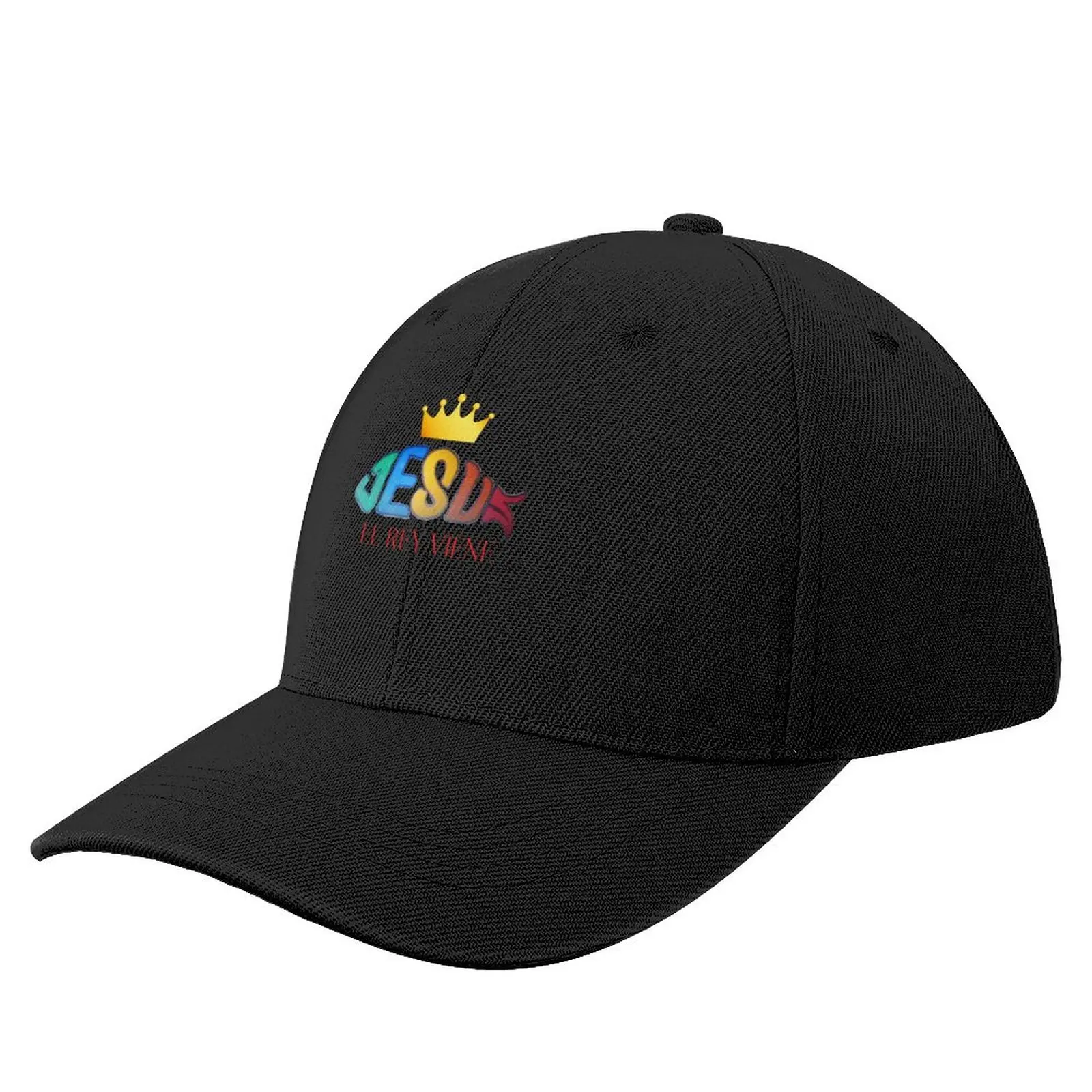 

Jesus El Rey Viene Baseball Cap Designer Hat Sun Cap Mountaineering Women's Cap Men's