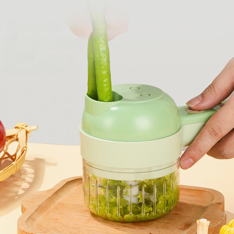 4 in 1 Handheld Electric Food Cutter Set Kitchen Wireless Food Processor for Fruits Vegetables and Meat food processor