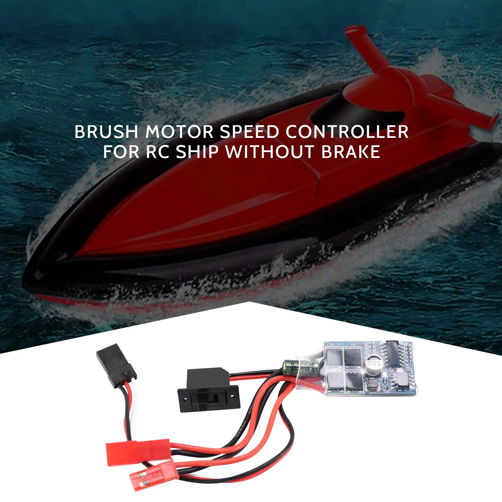 Rc ESC 10a Brushed Motor Speed Controller for Rc Car Boat W/o Brake without brake