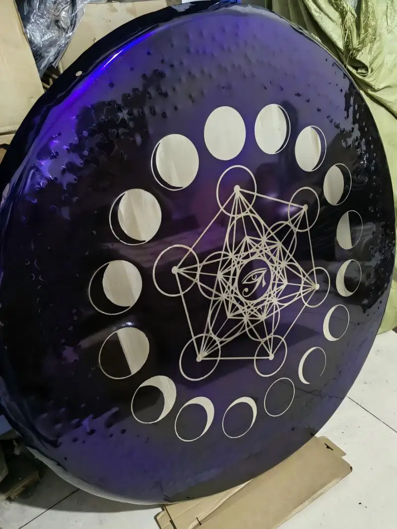 Sound Healing Gongs-Nickel Alloy Gong Purple Gong 18"-36" Horus Eye with free mallet Meditation for Yoga Therapy