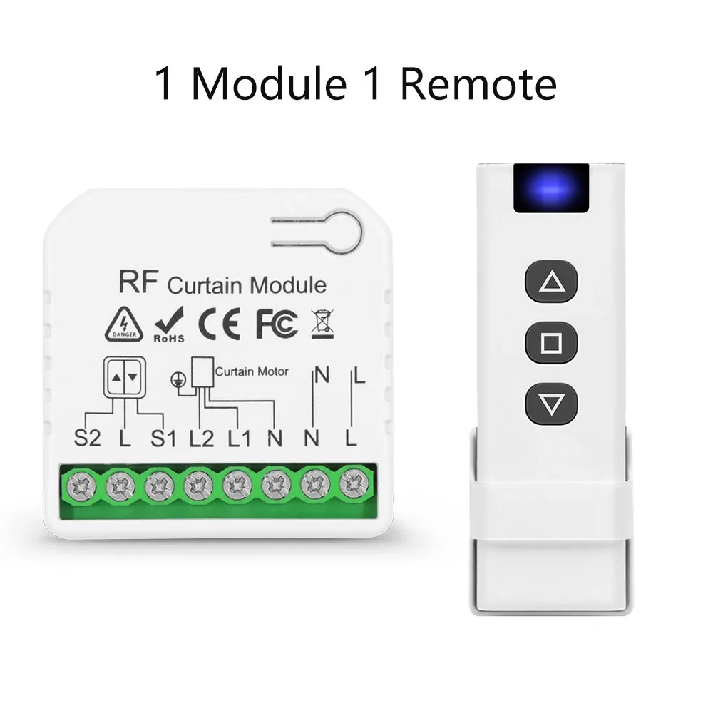 Smart Home Wireless Roller Blinds Curtain Switch Module with Remote Control