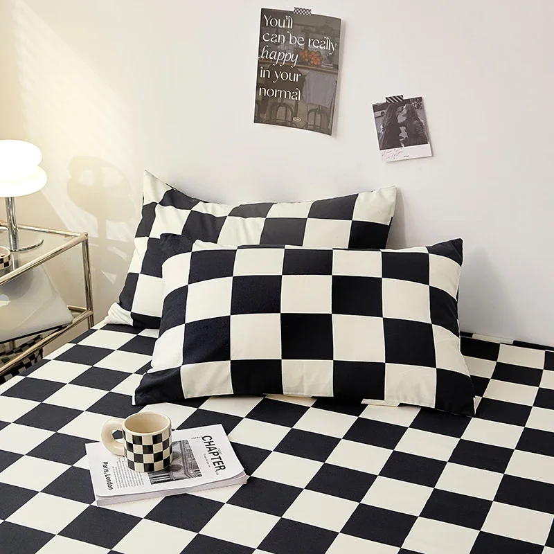High Quality White Bed Sheet with Elastic Band Single/Queen/King Size Fitted Bed Sheets for Double Beds All-around Bed Cover 5