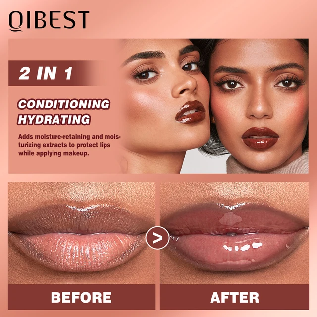 QIBEST كريستال بلسم الشفاه ترطيب ملمع الشفاه النفط هلام ملمع الشفاه طويلة الأمد السائل أحمر الشفاه ترطيب ملون مصل الشفاه ماكياج 4