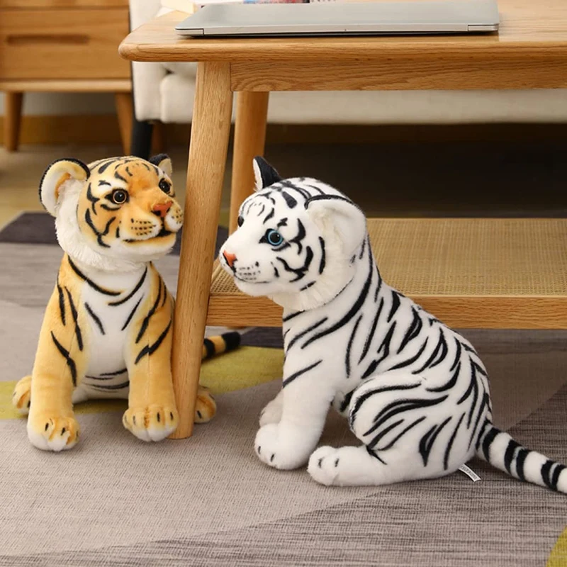 

Плюшевая игрушка HOT-Tiger, Мягкое Животное, плюшевая кошка-милый и реалистичный тигр, мягкие игрушки-животные для детей