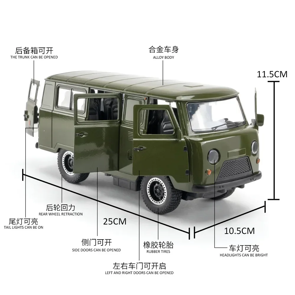 【レア】ソ連製のミニカー UAZ 452B箱付き(1/43スケール) レア】ソ連製のミニカー 味わえ UAZ 452B箱付き(1:43)
