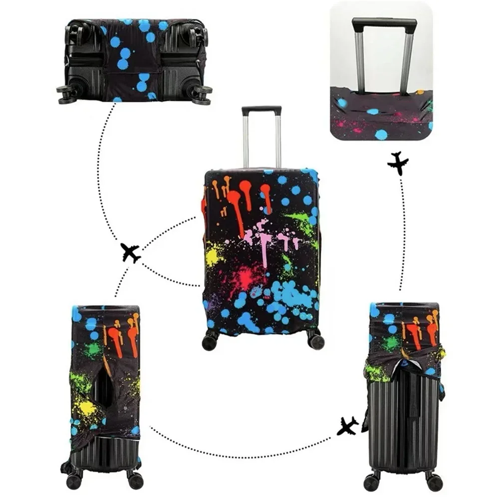 1pcs Luggage Cover Travel Suitcase Protective Cover for 18-32 Inch Stretch Fabric Dust Covers Travel Accessories Luggage Supplie 6
