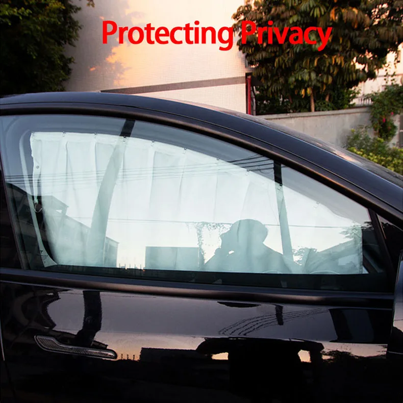 For Tesla Model Y 2020-2025 ice crystals Side Window Privacy Trim Sunshade Car F