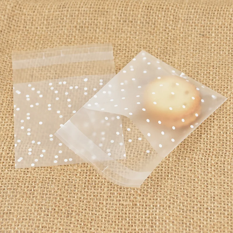 100 Pezzi Natale Bustine Trasparenti per Caramelle, Sacchetto per Biscotti con Fiocco di Neve Sacchetti di Biscotti Autoadesivi per Sacchetti Compleanno, Regalo Sacchetto, Borsa Snack 14 x 14cm
