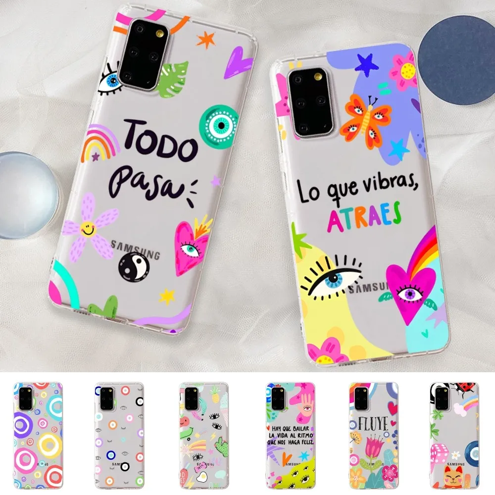 

Evil Eye Phone Case for Samsung A12 21 30 31 51 52 70 71 for Redmi8 9 10 for Honor10 70 50 Clear Case