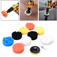 11Pcs/Set Polishing Sponge Plate Set Imitation Plush Waxing Cleaning Sponge Wheel Car Beauty Electric Drill Polishing Disc 1
