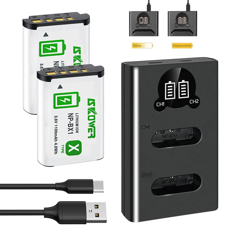 Per Sony Npbx1 Batteria Per Sony Fdr-X3000R Zv-1 Rx100 M7 M6 As300 Hx400 Hx60 Wx350 As300V Hdr-As300R Dsc-Hx300 Dsc-Hx50 Dsc-Hx50V/B Dsc-Hx50Vb Dsc-Hx