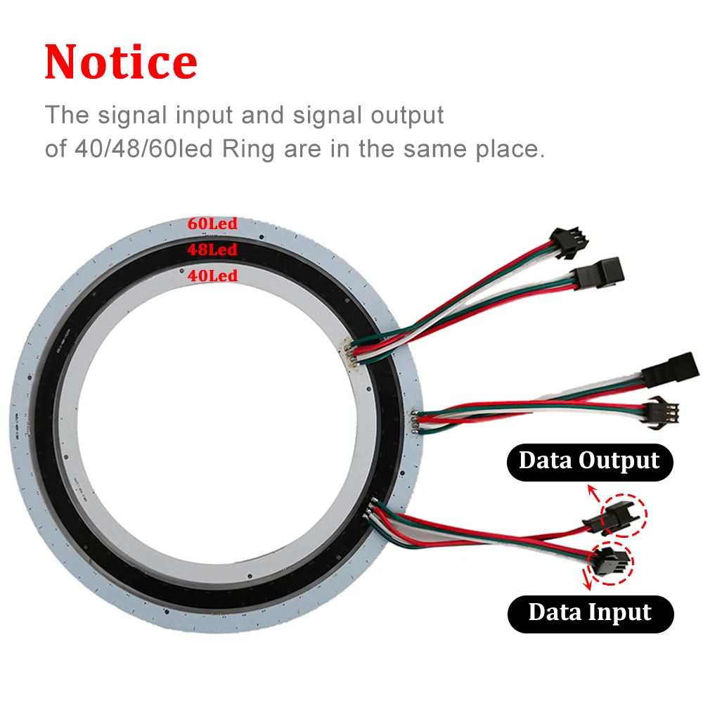 DC5V WS2812B DIY Led Ring Individually Addressable 5050 RGB Round Modules 8 To 148 Pixel