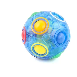 Colorful Magic Puzzle Sphere: 3D Color - Matching Toy and Stress Reliever (Blue)