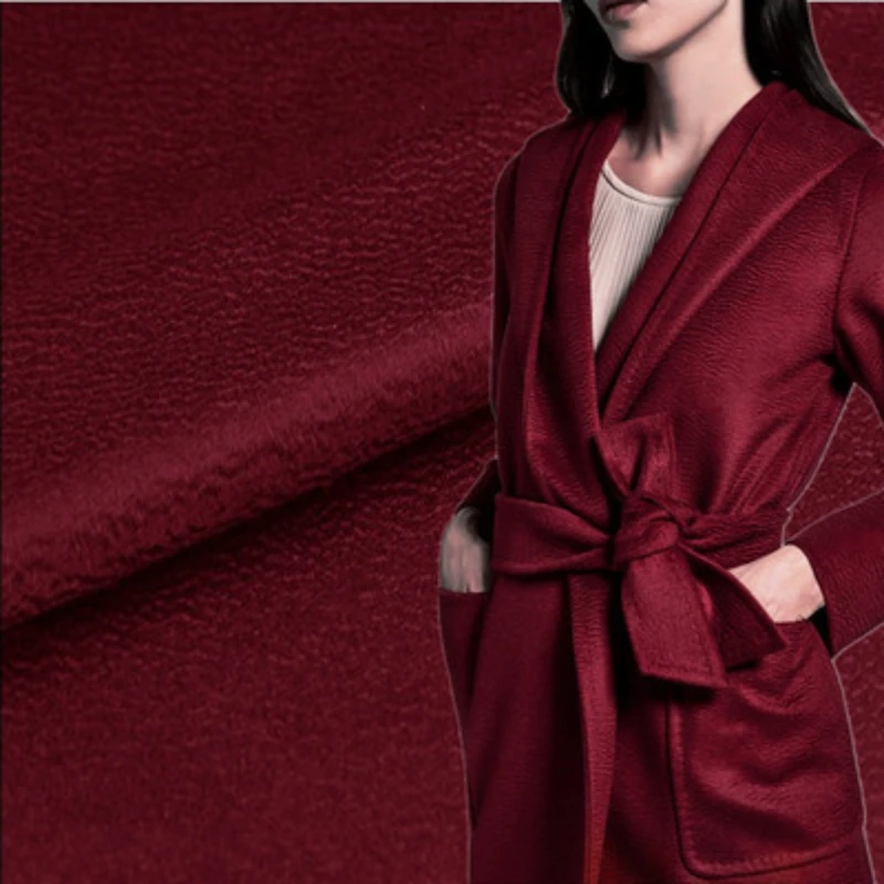 

Double Faced Cashmere Wool Water Ripple Fabric Silk Material Coat Autumn Winter Warm Wholesale Cloth for Sewing Diy Per Meter